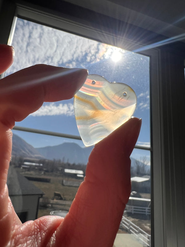 Iris Agate Drilled Heart (20)