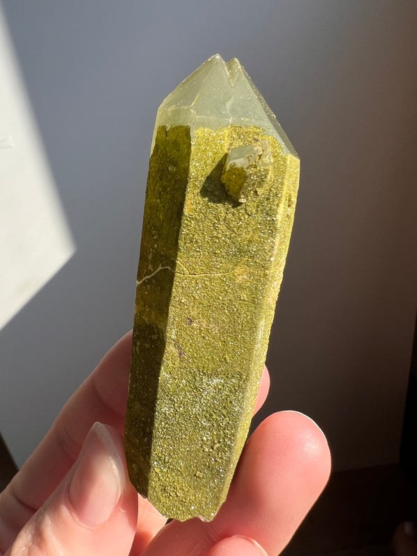 Epidote Coated Quartz | 55.8g