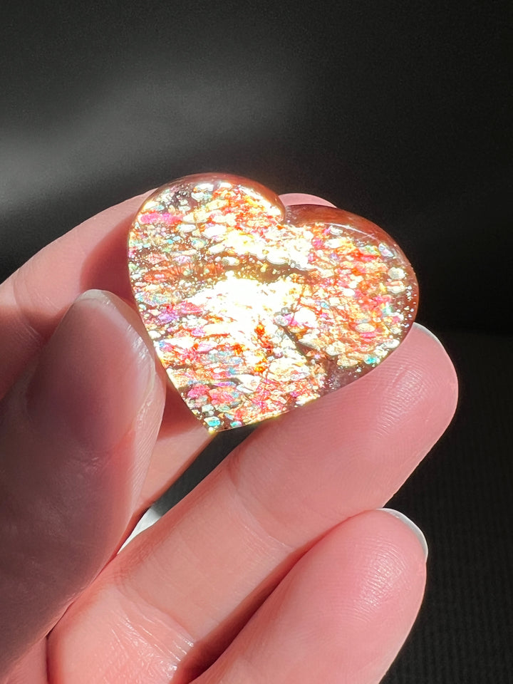 High Grade Confetti Sunstone | Blinding Flash and Hematite Glitter