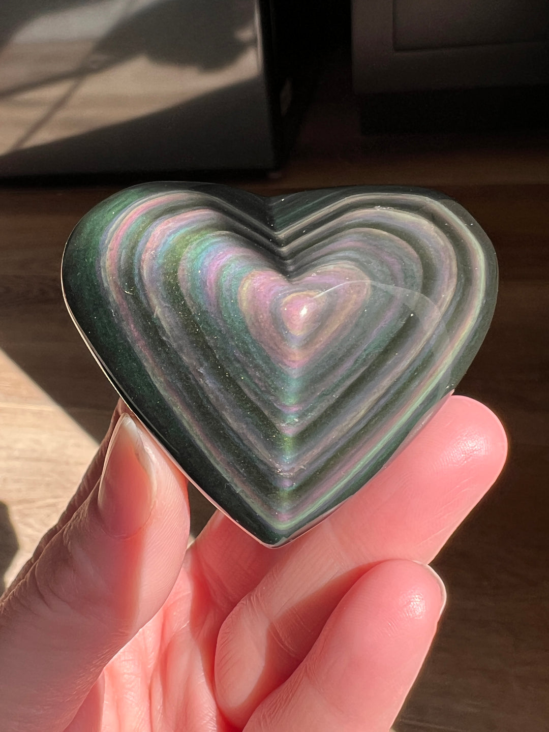 Rainbow Obsidian Heart (31) | 111.5g
