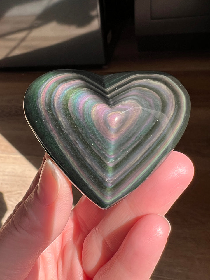 Rainbow Obsidian Heart (31) | 111.5g