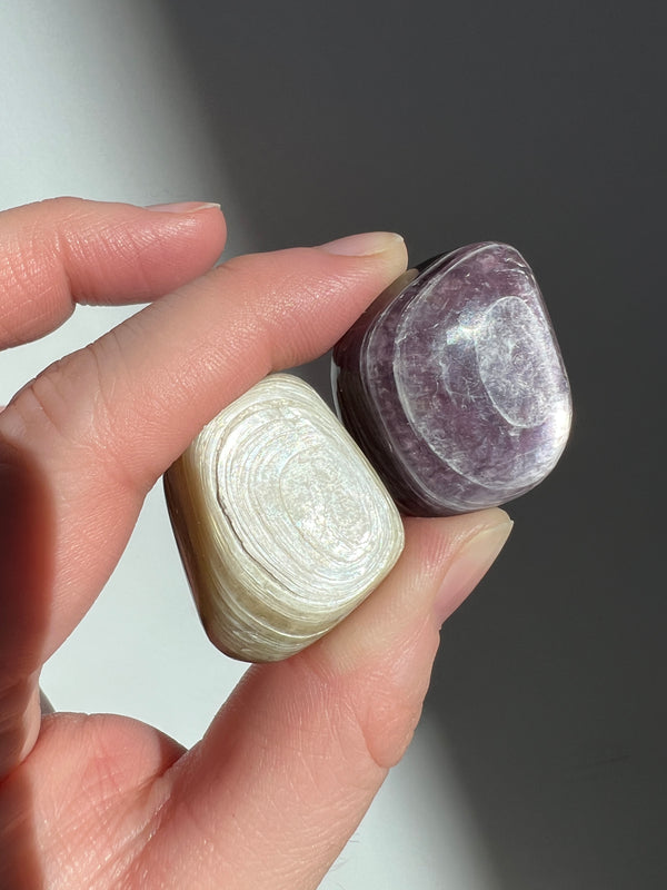 Golden Mica & Gem Lepidolite Bundle 5