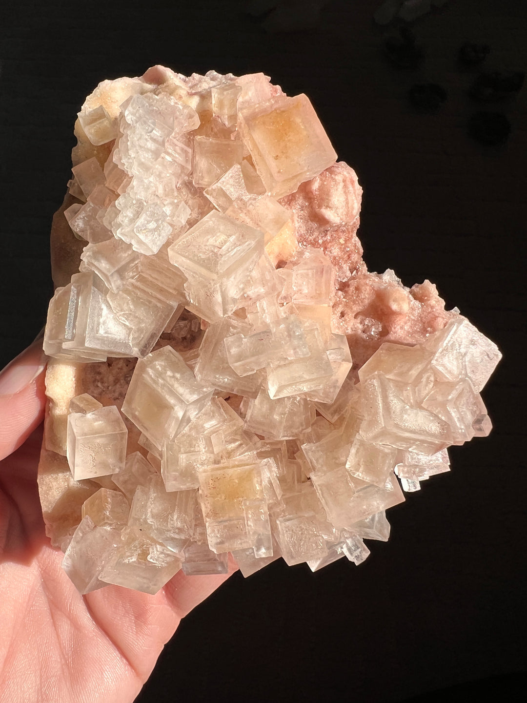 Pink Halite Double Bubble Enhydro (2) | 194g