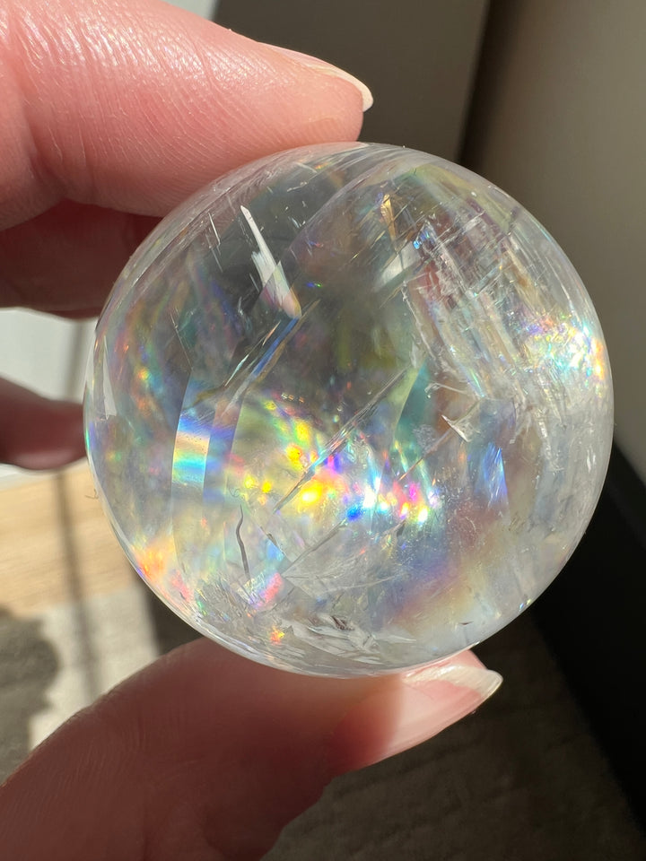 Optical Calcite Sphere (5) | 78.3g 38mm