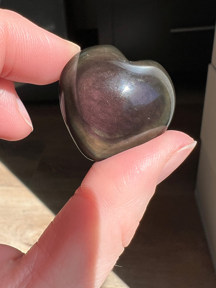 Rainbow Obsidian Heart (44)