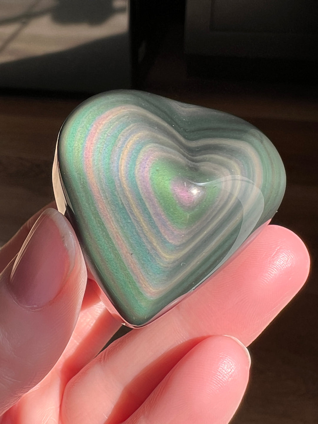 Rainbow Obsidian Heart (33) | 60.2g