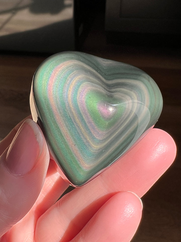 Rainbow Obsidian Heart (33) | 60.2g