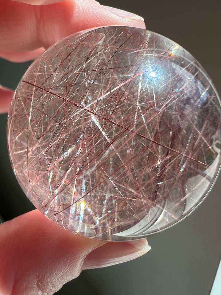 Red Rutilated Quartz Sphere | 41mm
