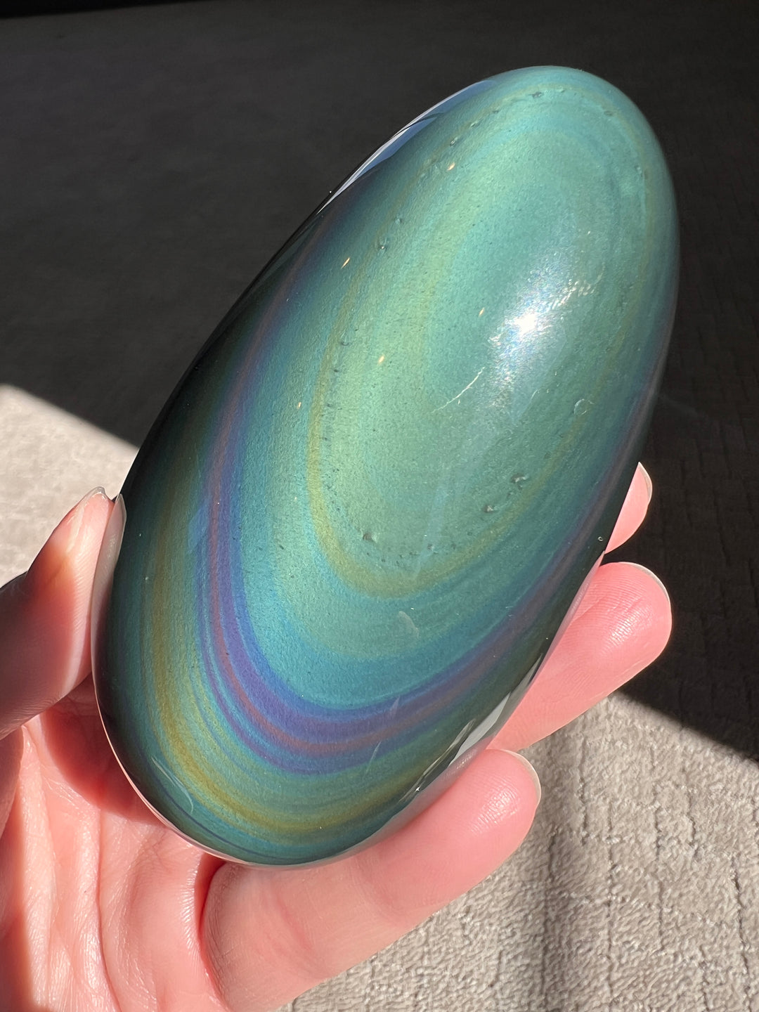 Rainbow Obsidian Palmstone (20) | 219g