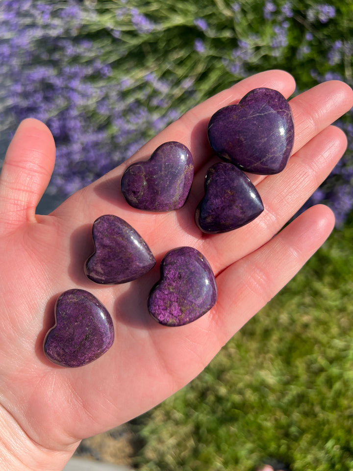 Polished Purpurite Heart | Random Selection