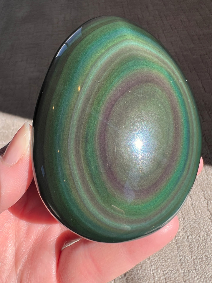 Rainbow Obsidian Palmstone (12) | 218g