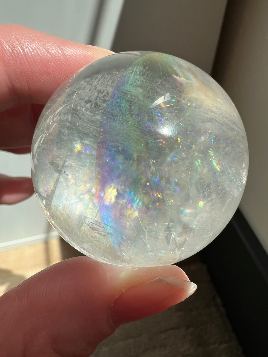 Optical Calcite Sphere (10) | 105.3g 42mm