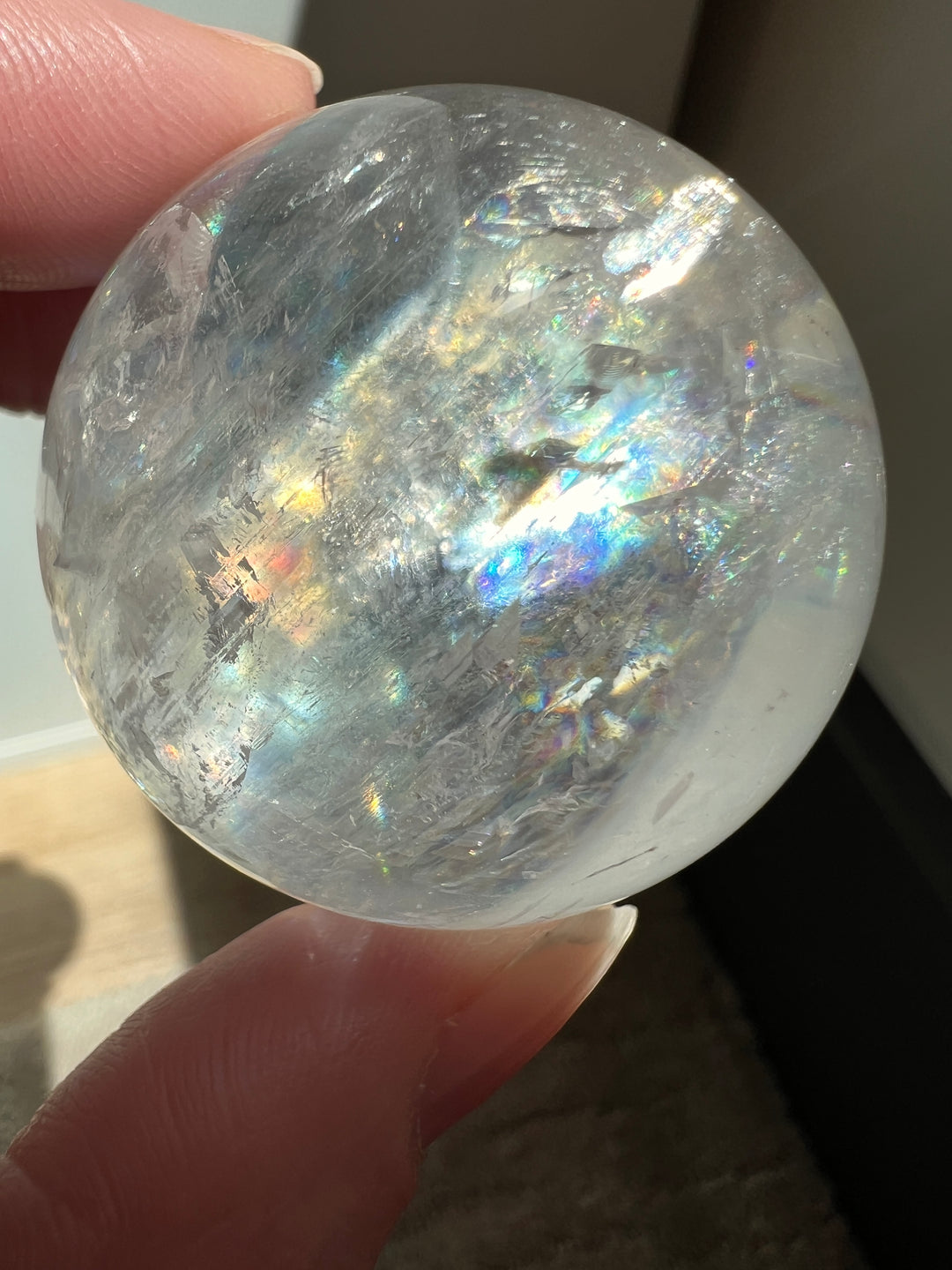 Optical Calcite Sphere (17) | 96.9g 41mm