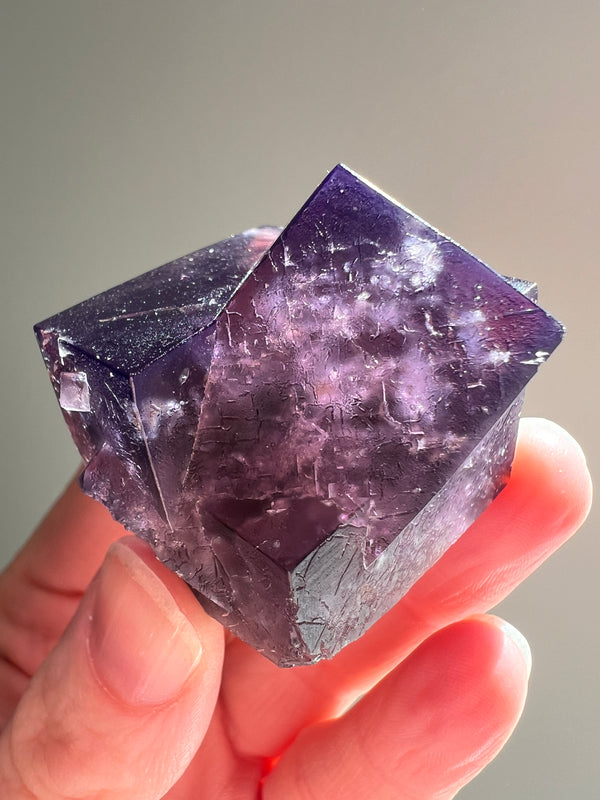 Purple Rain Pocket Fluorite Enhydro |68.2g