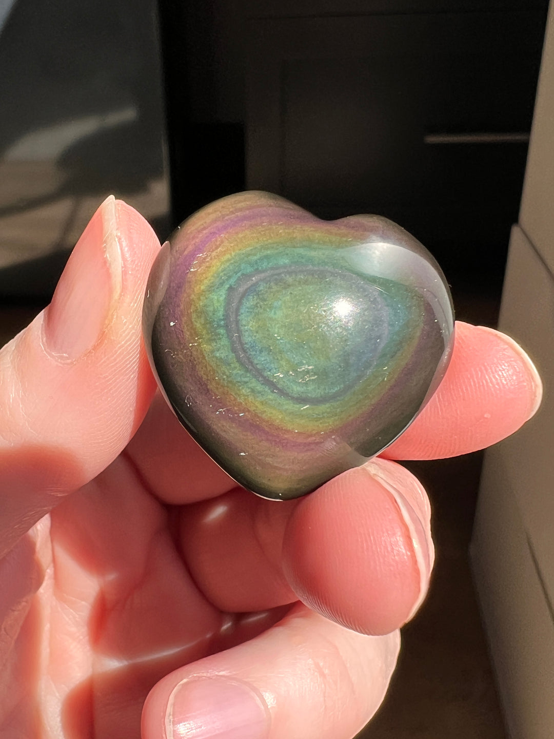 Rainbow Obsidian Heart (44)