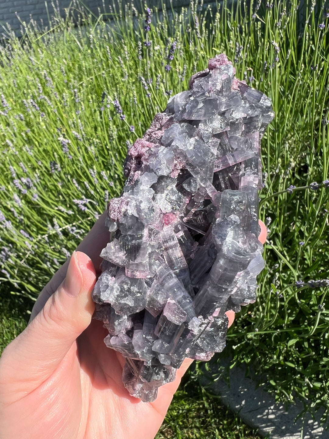 Purple Tourmaline Cluster with Lepidolite – 477g Cruzeiro Mine, Minas Gerais, Brazil