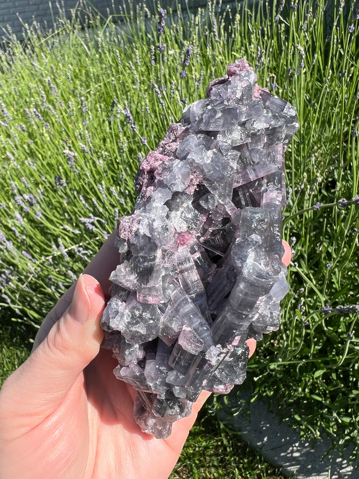 Purple Tourmaline Cluster with Lepidolite – 477g Cruzeiro Mine, Minas Gerais, Brazil