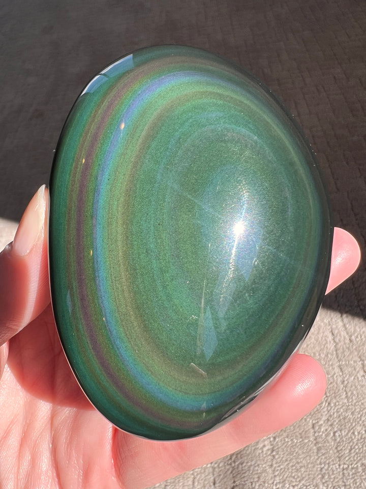 Rainbow Obsidian Palmstone (12) | 218g