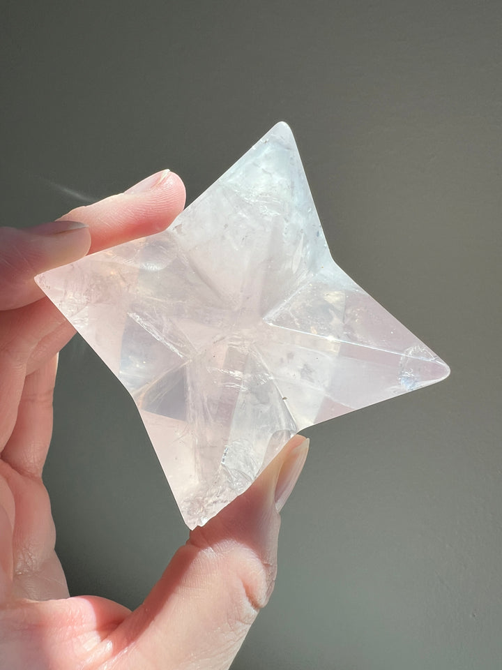 CHIPPED Rose Quartz Merkaba