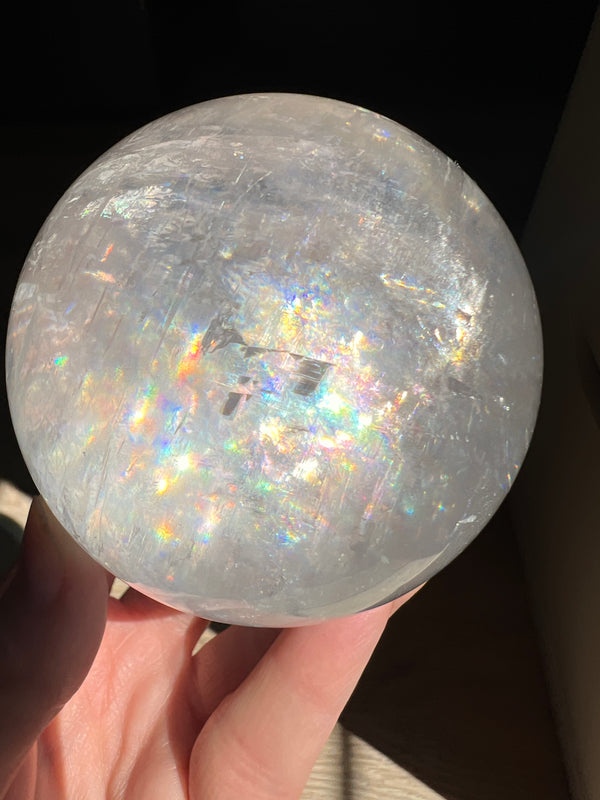 Optical Calcite Sphere (5) | 628.8g 76mm