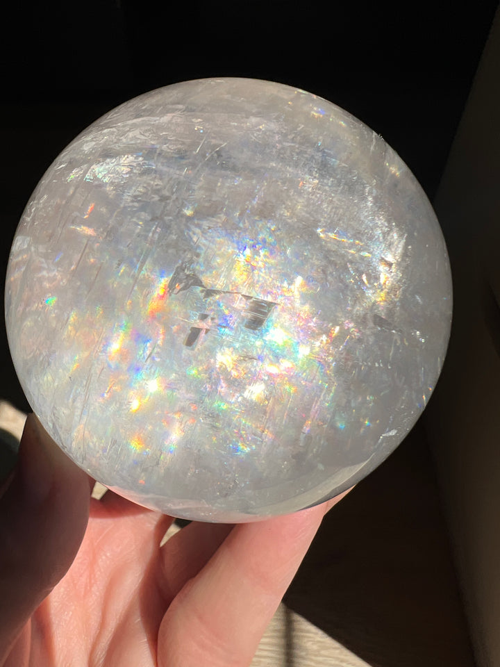 Optical Calcite Sphere (5) | 628.8g 76mm
