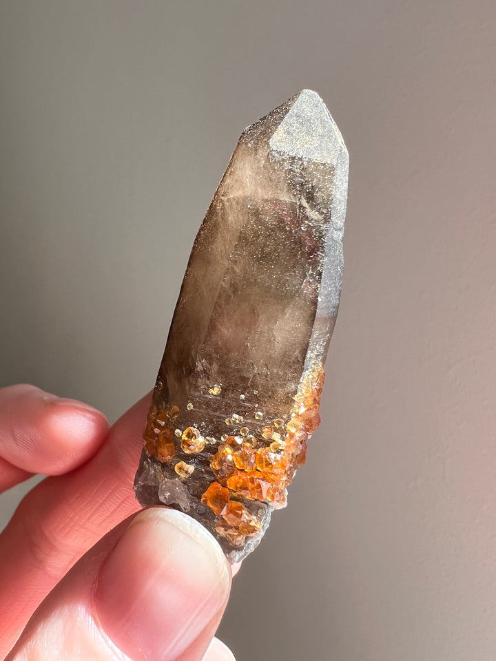 Spessartine Garent on Smoky Quartz | 27.8g
