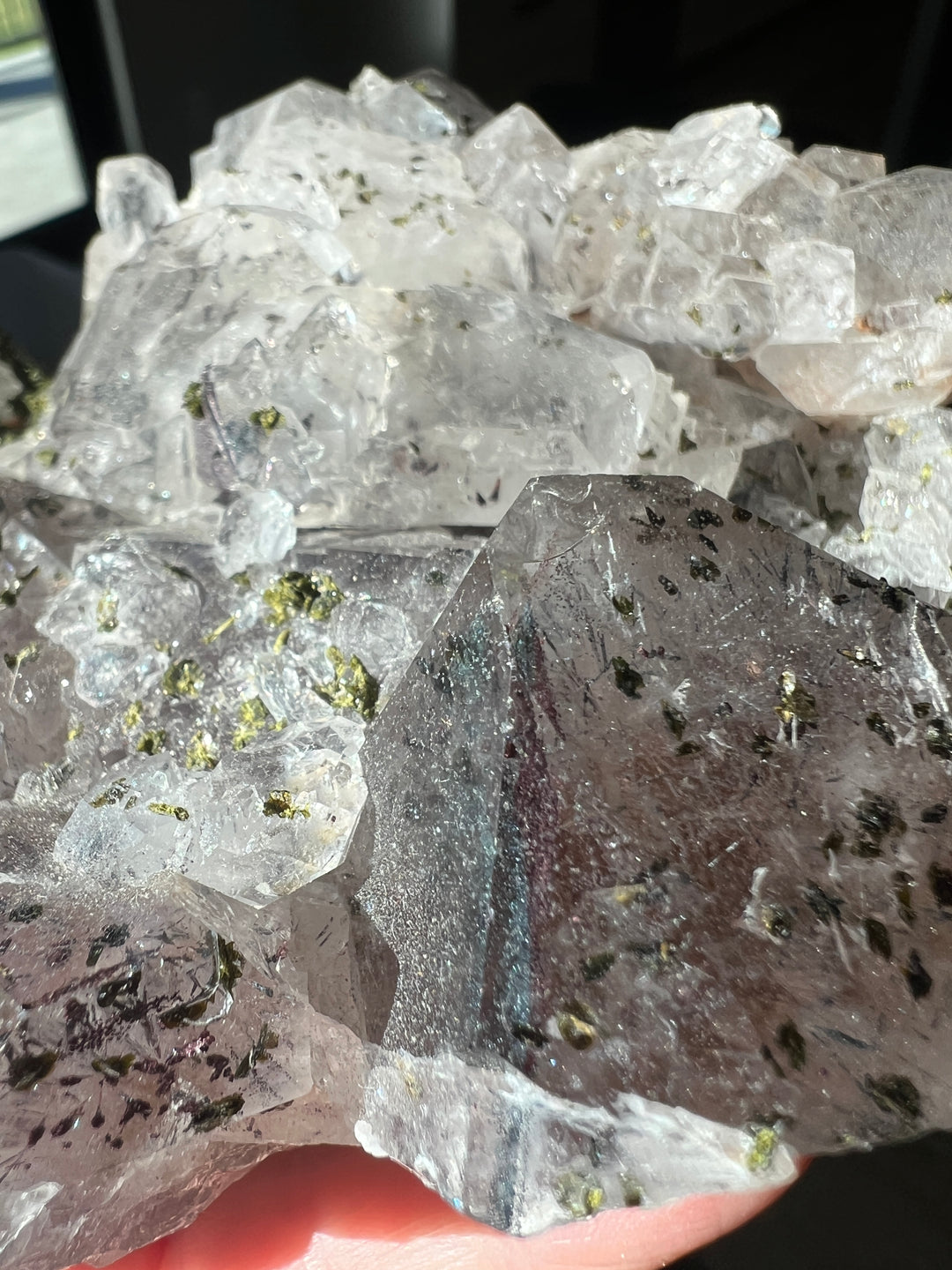 Sichuan China Quartz Clister with Epidote | 1lb 13oz