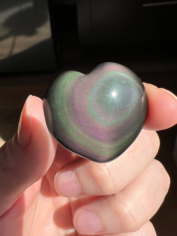 Rainbow Obsidian Heart (43)