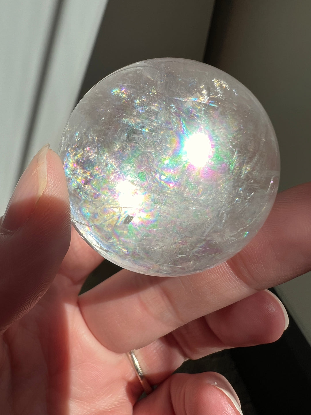 Optical Calcite Sphere (3) | 104.8g 42mm