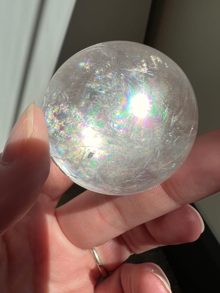 Optical Calcite Sphere (3) | 104.8g 42mm