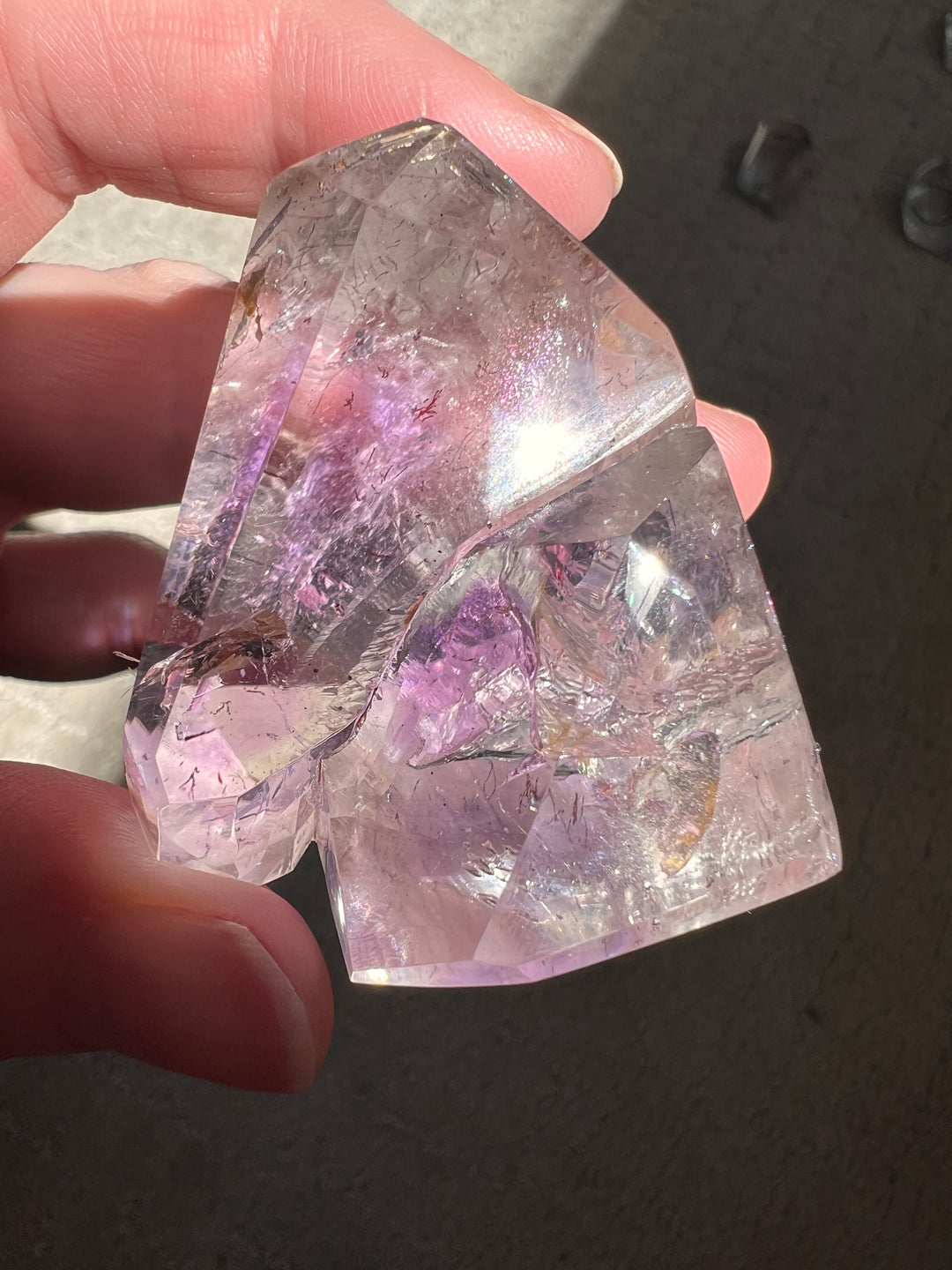 HUGE Pink Fire Quartz w/Amethyst (4) | 84.3g