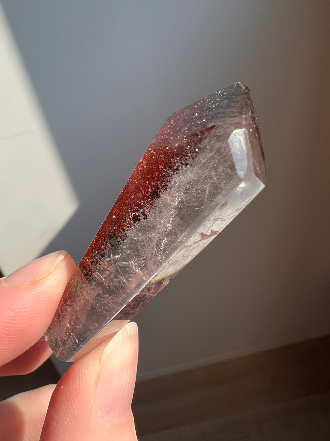 High quality Sparkly Red Hematite included Quartz (1) | 28g