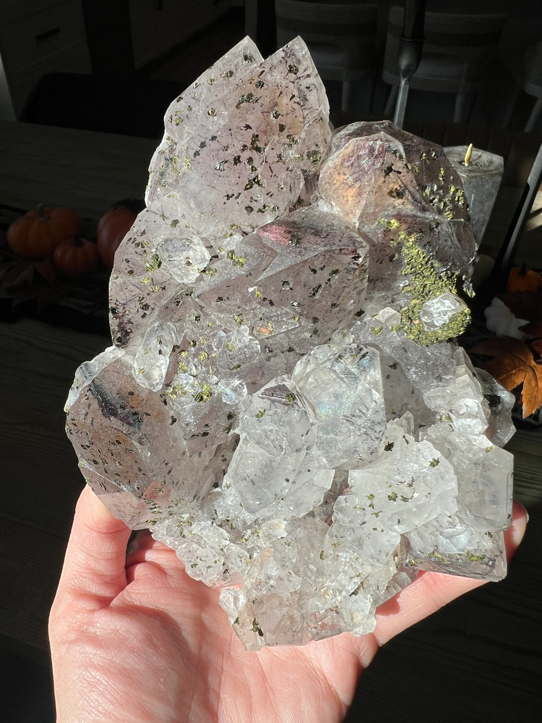 Sichuan China Quartz Clister with Epidote | 1lb 13oz