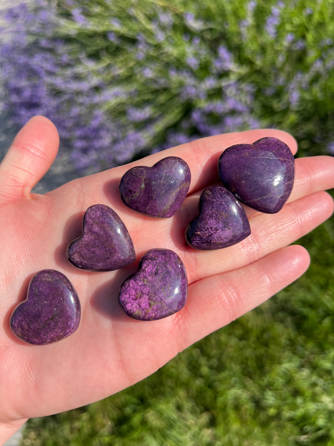 Polished Purpurite Heart | Random Selection