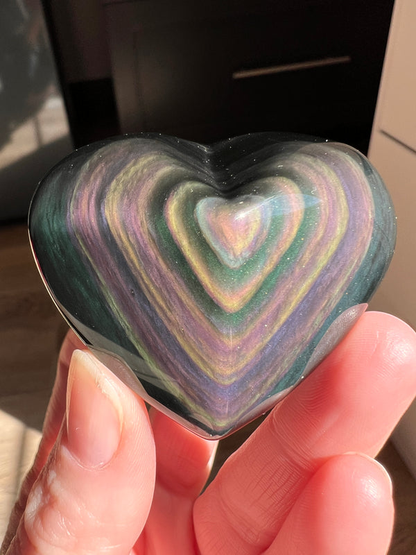 Rainbow Obsidian Heart (26) | 92g