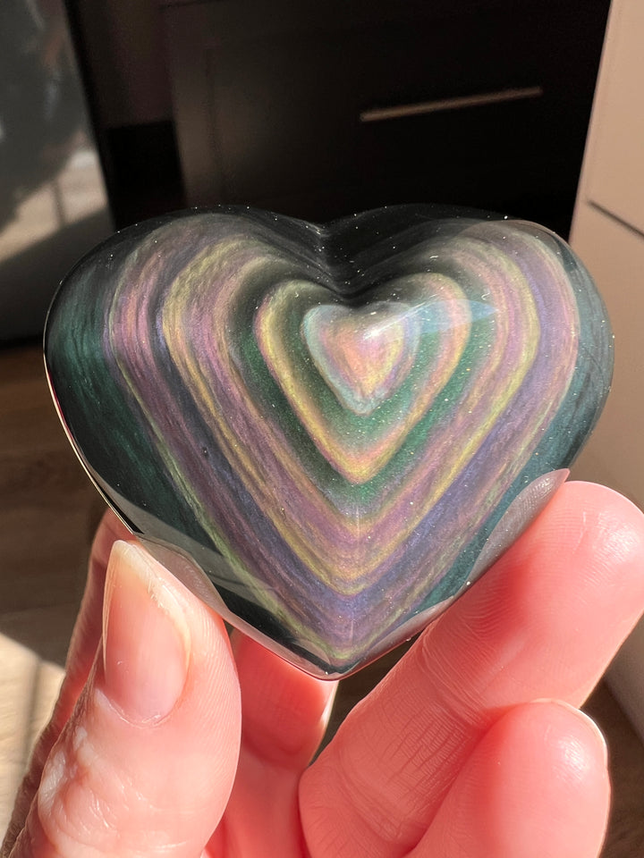 Rainbow Obsidian Heart (26) | 92g
