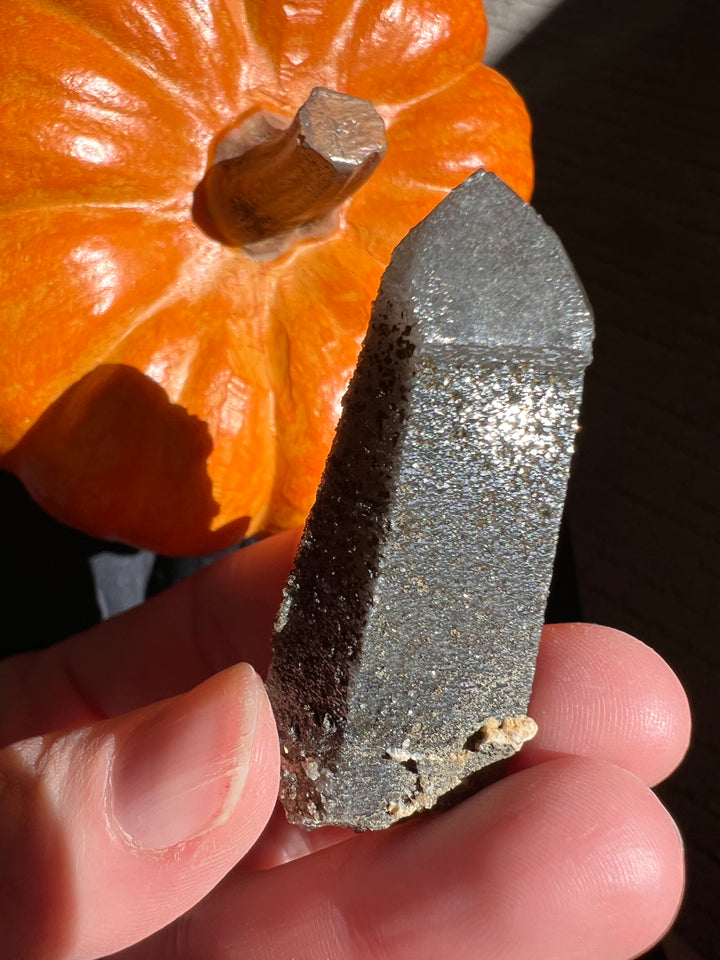 Lustrous Druzy Coated Smoky Quartz (2) | 23.5g