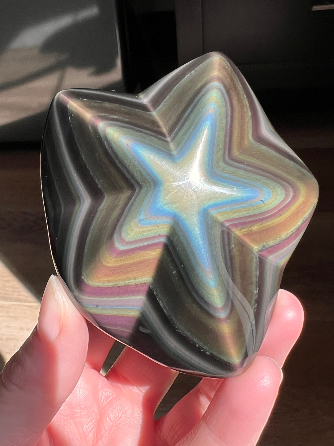 INCREDIBLE Rainbow Obsidian Star (45) | 192g
