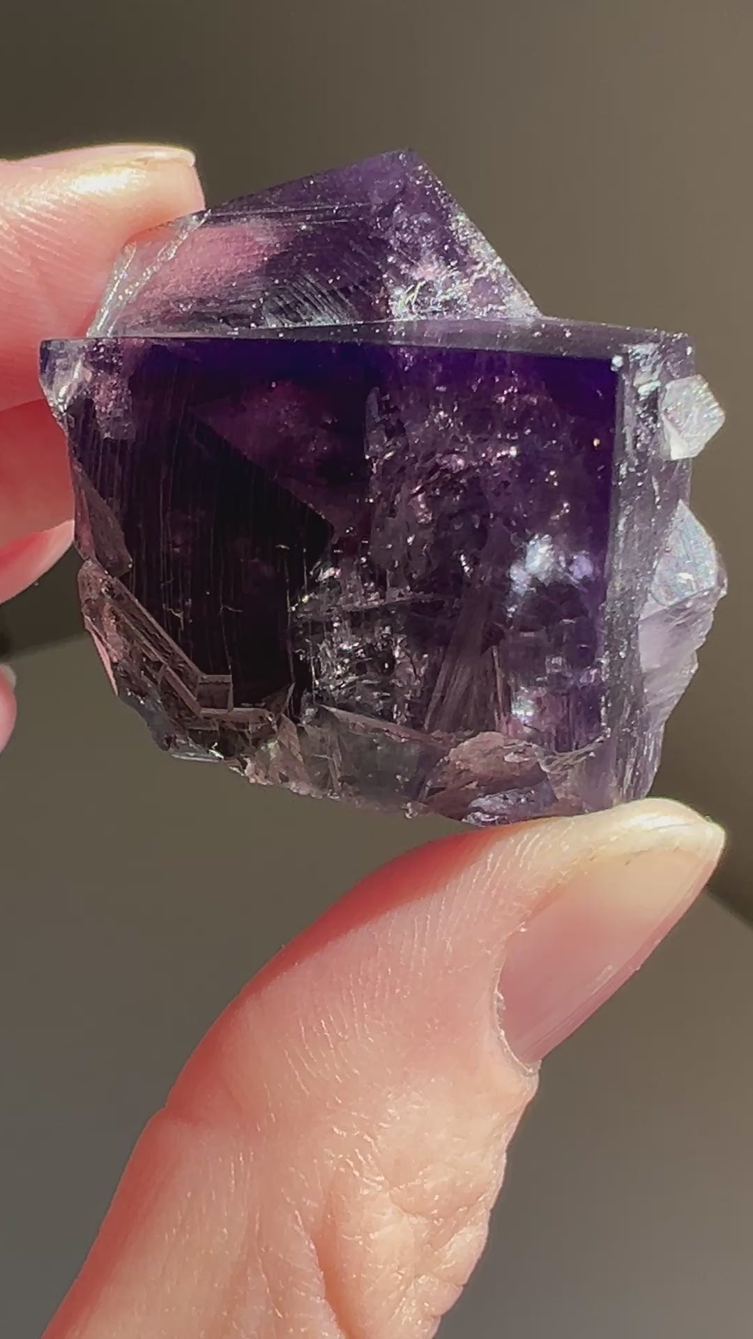 Purple Rain Pocket Fluorite Enhydro |68.2g
