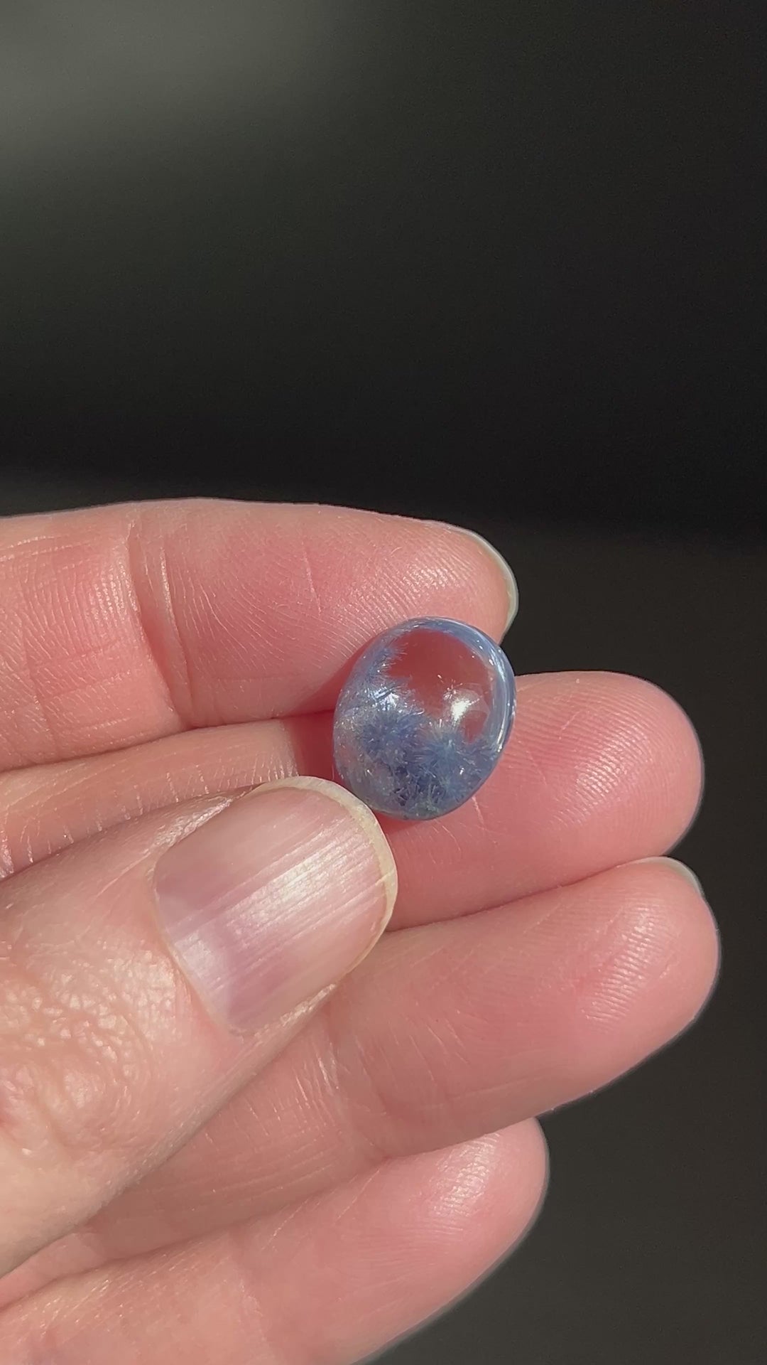 Dumortierite in Quartz Cabochon | 6.5 Carats