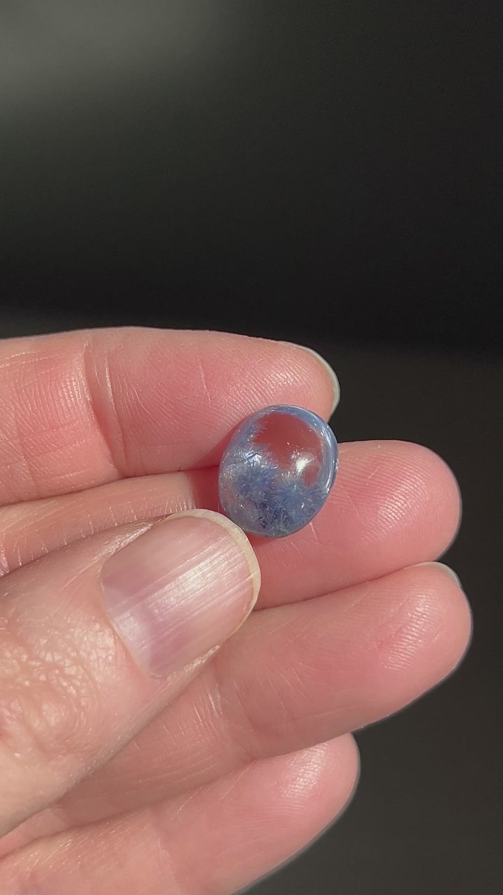 Dumortierite in Quartz Cabochon | 6.5 Carats