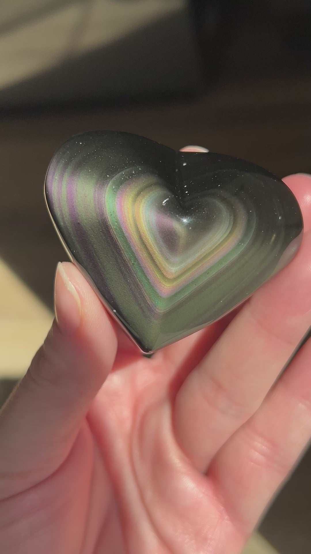 Rainbow Obsidian Heart (41) | 108g