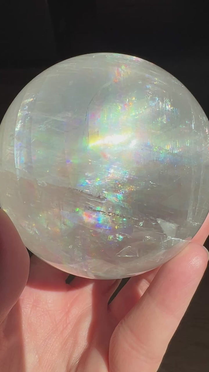 Optical Calcite Sphere (7) | 571.3g 73mm