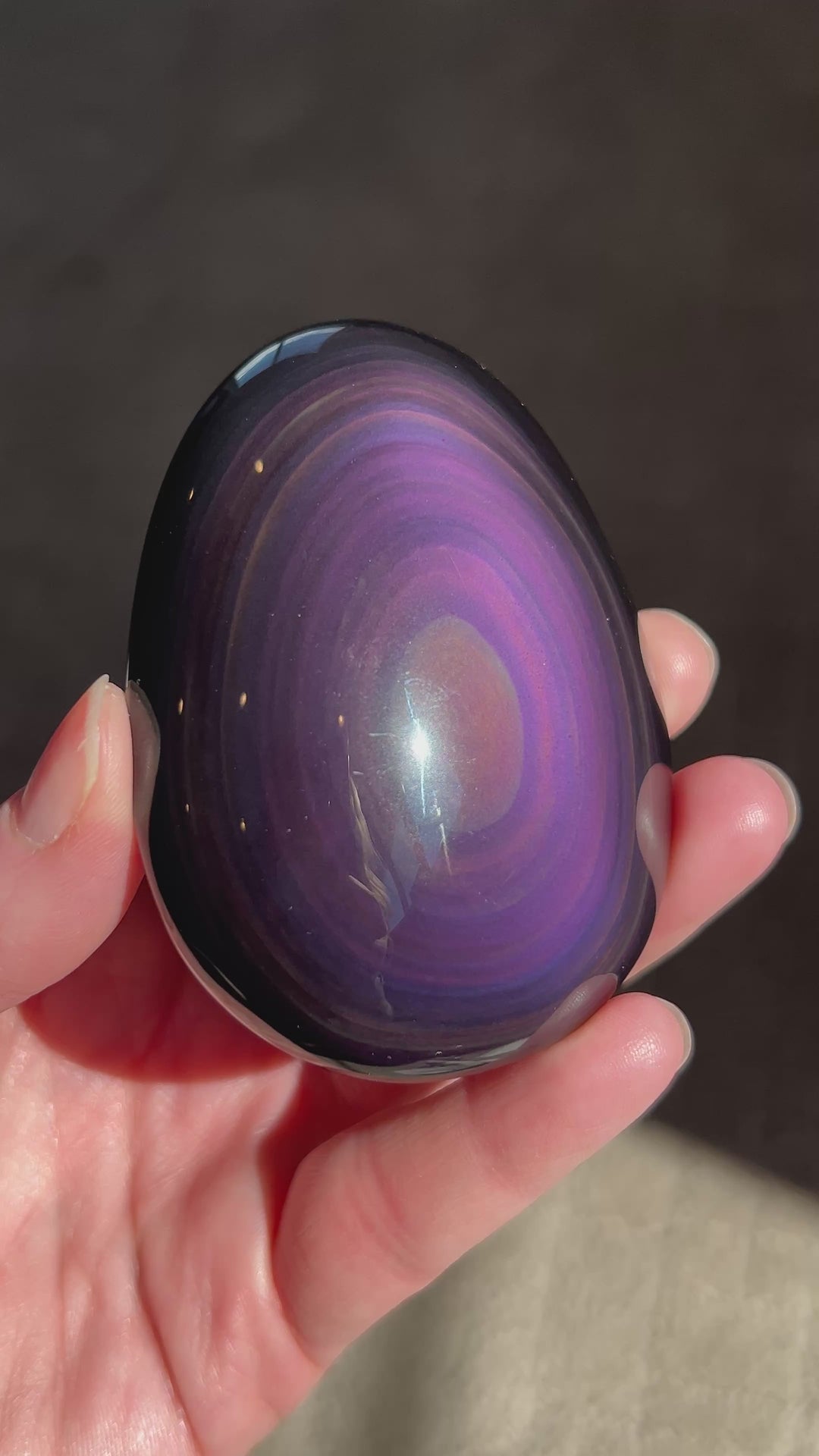 Rainbow Obsidian Palmstone (5) | 165g