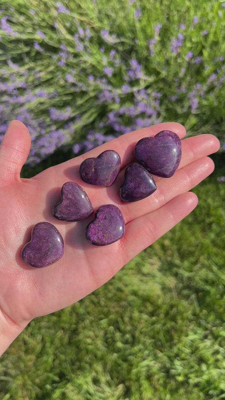 Polished Purpurite Heart | Random Selection