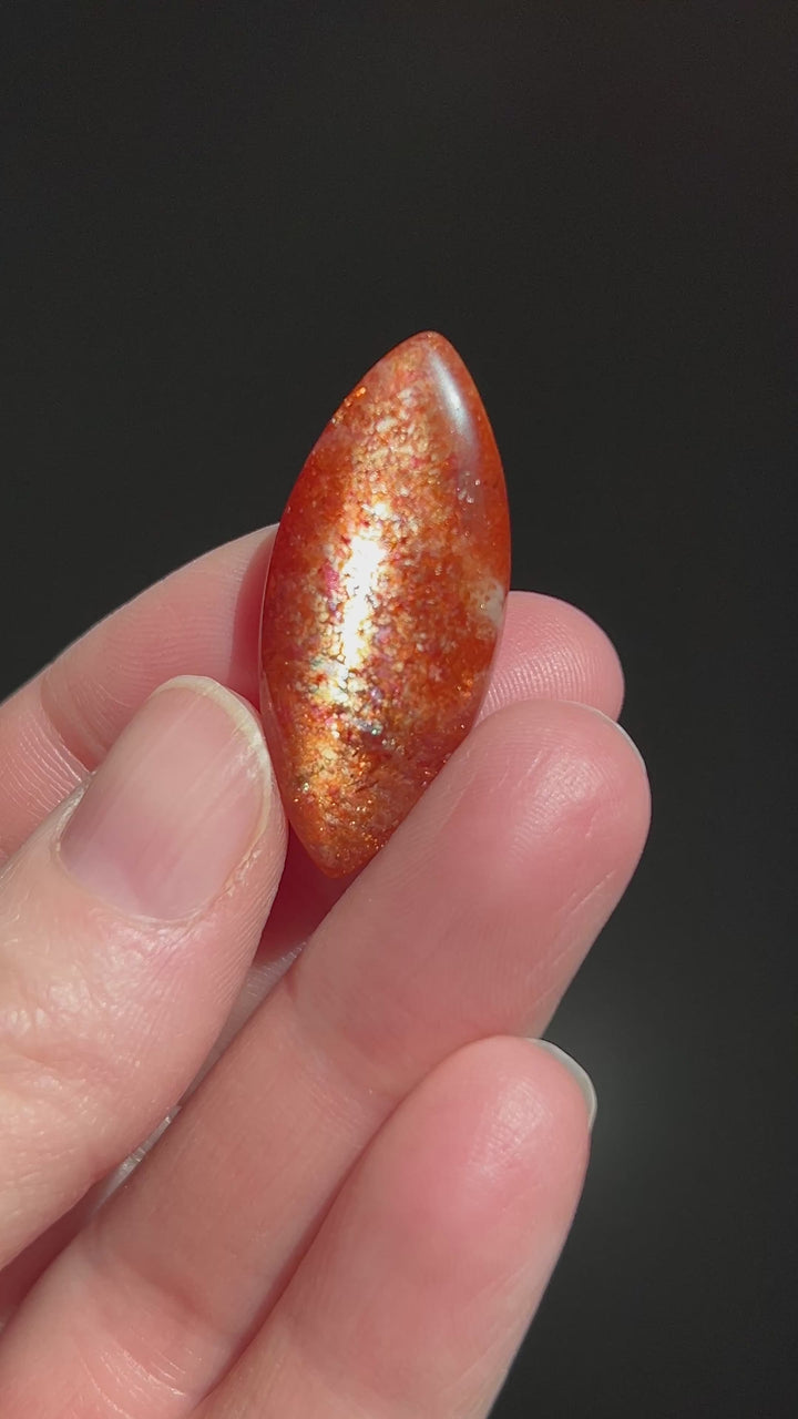 High Grade Confetti Sunstone | Blinding Flash and Hematite Glitter
