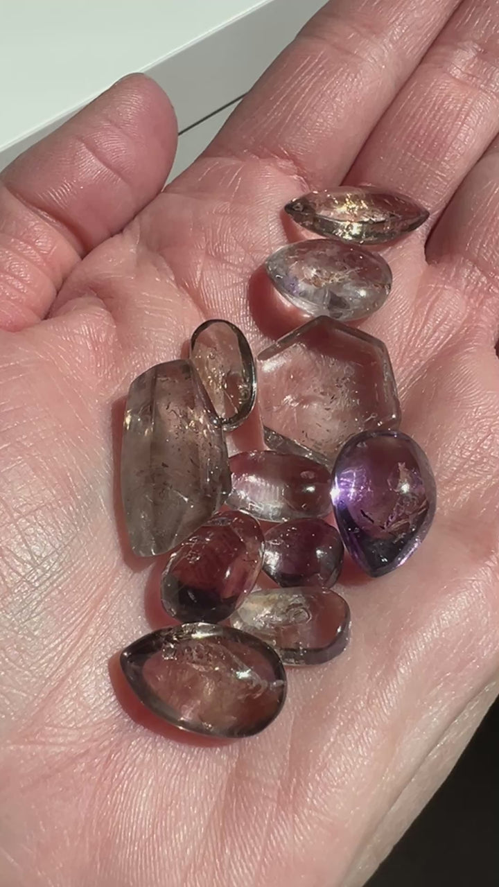 Smoky Amethyst Enhydro Cab Set