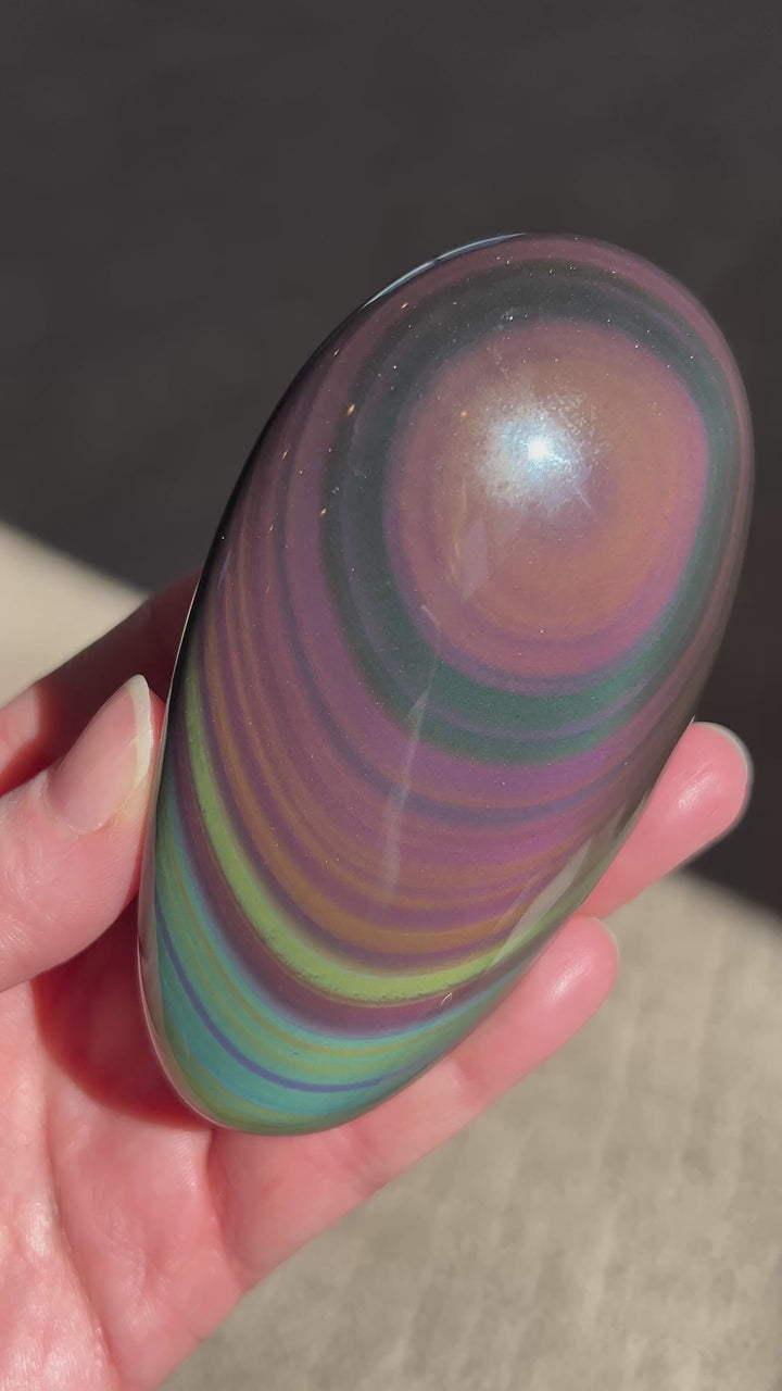 Rainbow Obsidian Palmstone (20) | 219g