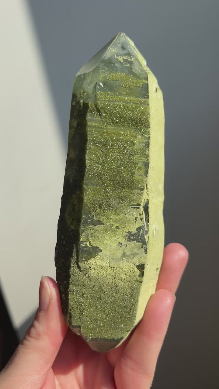 Epidote Coated Quartz | 461.7g