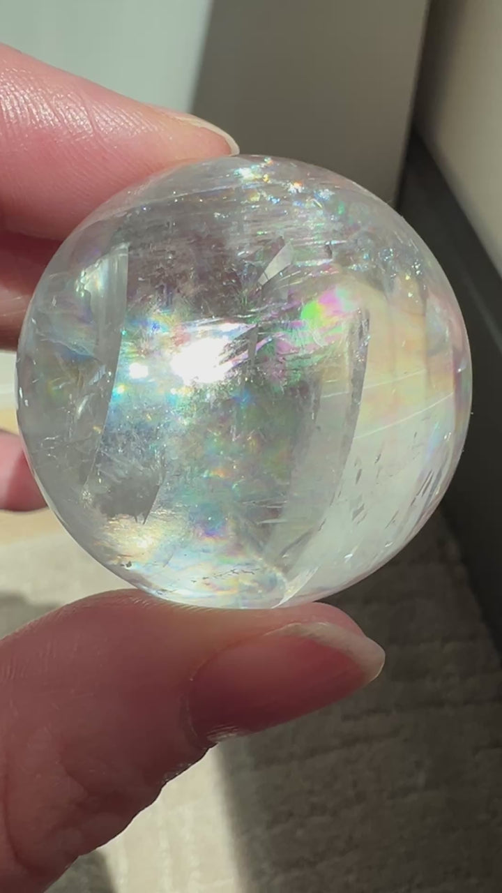 Optical Calcite Sphere (24) | 78.2g 39mm